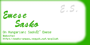 emese sasko business card